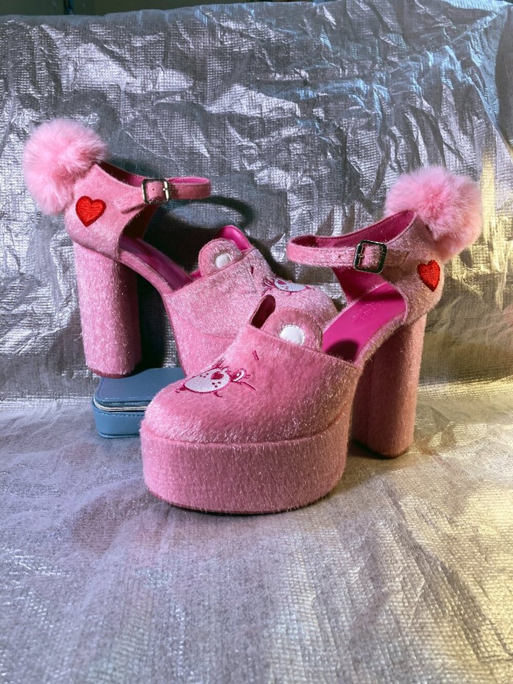 Dolls Kill x Care Bears Ball of Fluff Platform Shoes